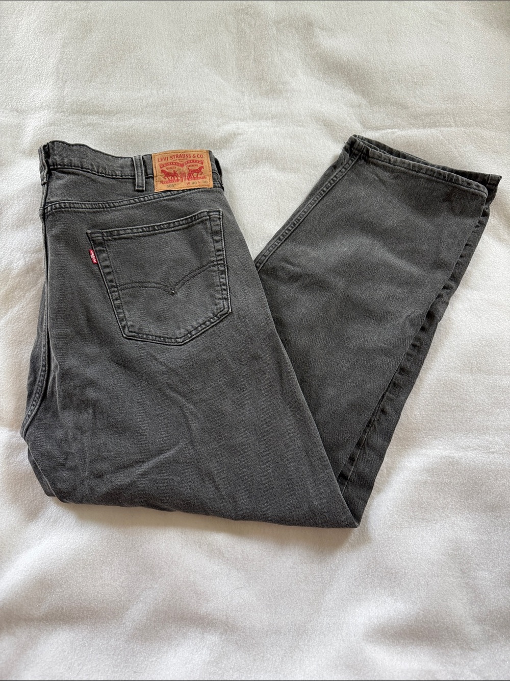 Levi's 505 Men's Charcoal Black Straight Jeans